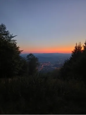 Koráb večer výhled na Kdyni