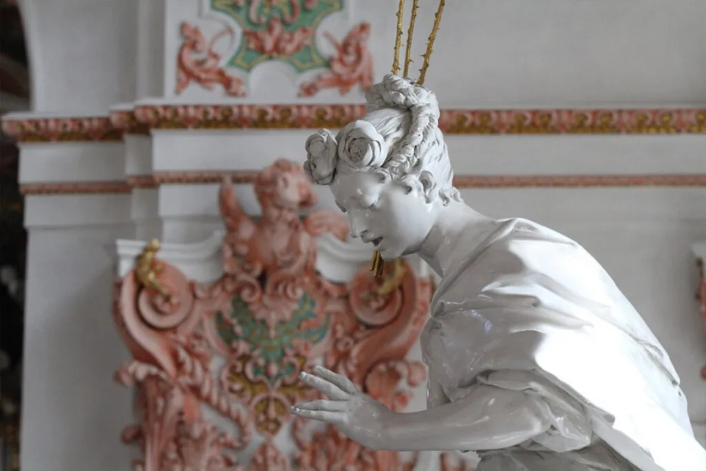 Klášter Einsiedeln socha anděla