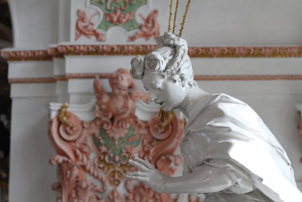 Klášter Einsiedeln socha anděla