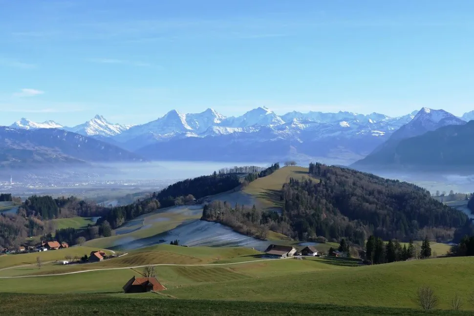 Riggisberg pohled na Alpy
