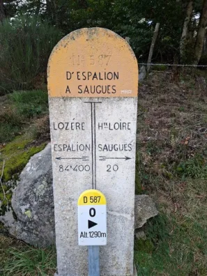 Hranice mezi regiony Haute Loire a Lozere