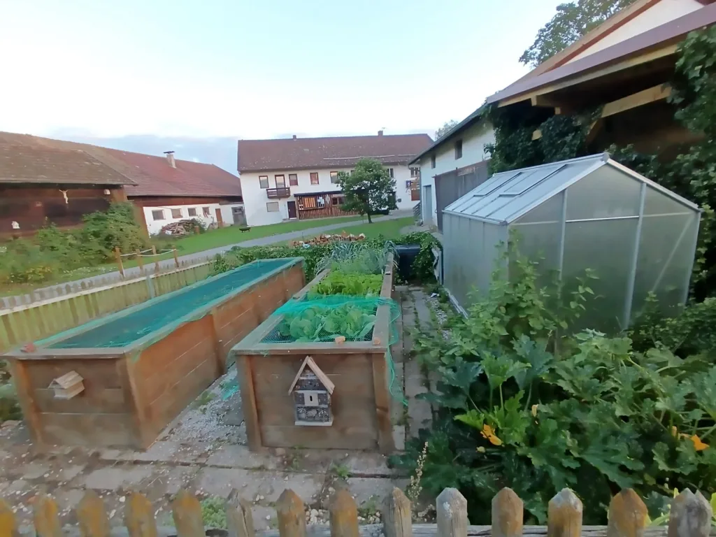 Voggenzell vyvíšené záhony