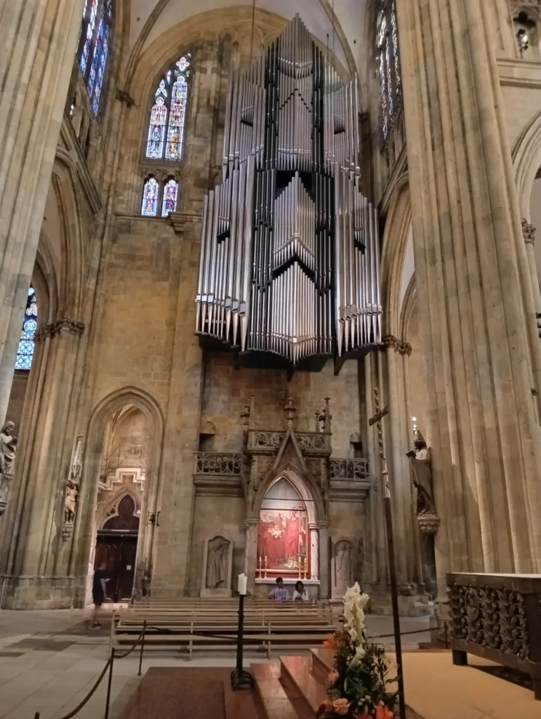 Regensburg chrám Sv. Petra levitující varhany