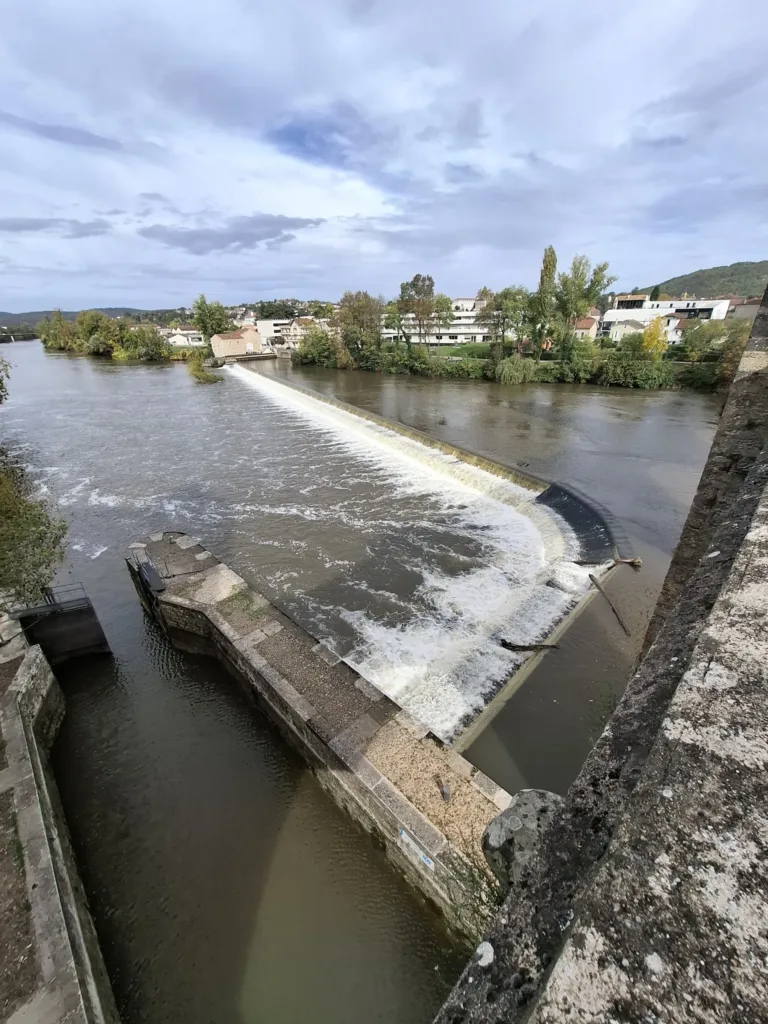 Cahors Ponte Valentré šikmý jez