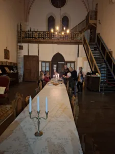 Gîte La Chapelle des Ursulines před večeří