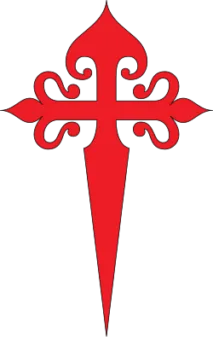 Asturie červený meč kříž řádu svatojakubských rytířů la Espada