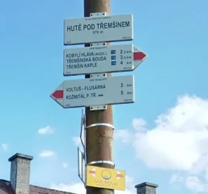 Rozcestník Hutě pod Třemšínem 