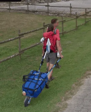 Vozík na&nbsp;baťoh Francie 