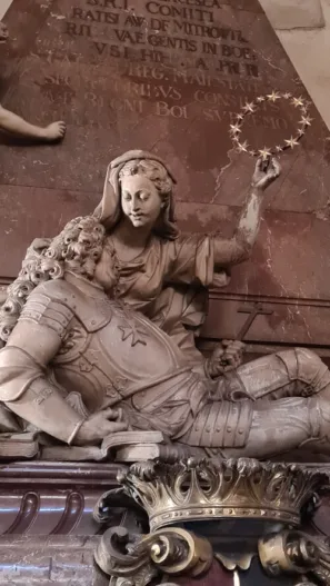 Pomník Václava Vratislava z&nbsp;Mitrovic Basilika Svatého Jakuba Většího Praha detail