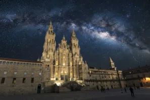 Katedrála Metropoilitána Santiago de Compostela náměstí Obaroido